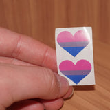 Bisexual hearts stickers