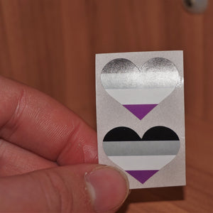 Asexual hearts stickers