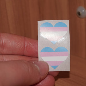 Transgender hearts stickers