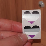 Asexual hearts stickers