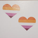 Lesbian hearts stickers