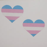 Transgender hearts stickers