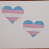 Transgender hearts stickers