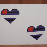 Leather hearts stickers