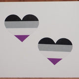 Asexual hearts stickers