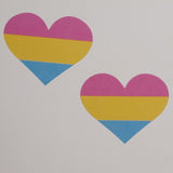 Pansexual hearts stickers