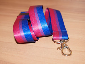 Bisexual pride lanyard