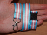 Transgender pride lanyard