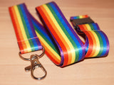Rainbow pride lanyard