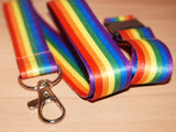 Rainbow pride lanyard