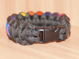 Subtle Bi Rainbow pride bracelet - solomon, black