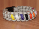 Subtle Nonbinary Lesbian pride bracelet - solomon, light grey