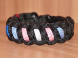 Subtle Bi Trans pride bracelet - solomon, black