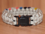 Subtle Nonbinary Trans pride bracelet - solomon, light grey