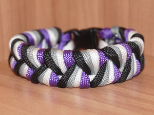 Asexual pride bracelet - folded fishtail