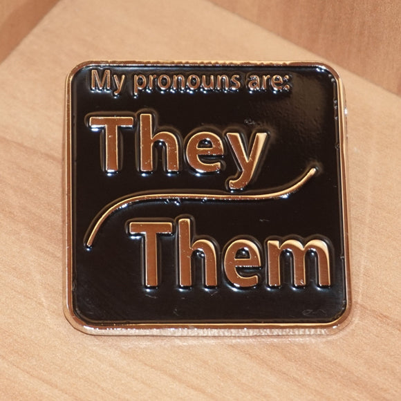 They/Them Pronoun Pin - Large