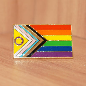 Intersex Progress pride small enamel pin
