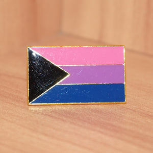 Bi Demi pride small enamel pin
