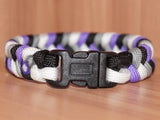 Asexual pride bracelet - mixed fishtail