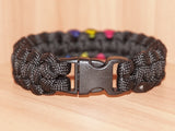 Subtle Pansexual pride bracelet - solomon, black