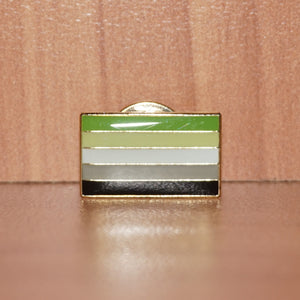 Aromantic pride small enamel pin