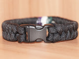 Subtle genderqueer pride bracelet - fishtail, black