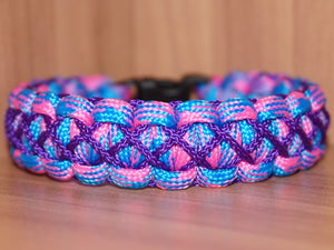 Bisexual pride bracelet - solomon splash, stitched