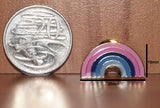 Omnisexual pride rainbow-shaped enamel pin