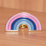 Omnisexual pride rainbow-shaped enamel pin
