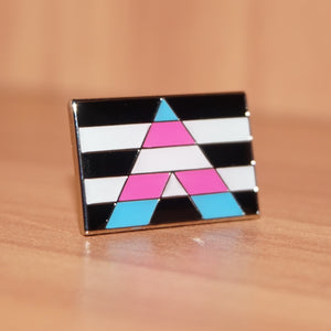 Transgender Ally enamel pin 20mmX15mm