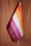 Lesbian pride handheld flag small