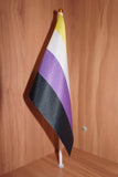 Nonbinary pride handheld flag small