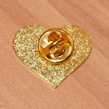 LGBTQIA+ Ally support heart-shaped small enamel pin