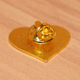 Bisexual pride heart-shaped small enamel pin