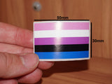 Genderfluid pride flag sticker