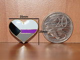 Demisexual pride heart-shaped small enamel pin