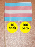 Transgender pride toothpicks - Packs of 10 or 100