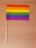 Rainbow pride toothpicks - Packs of 10 or 100