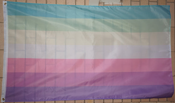 Genderdoer/genderfaer pride flag 3' X 5'