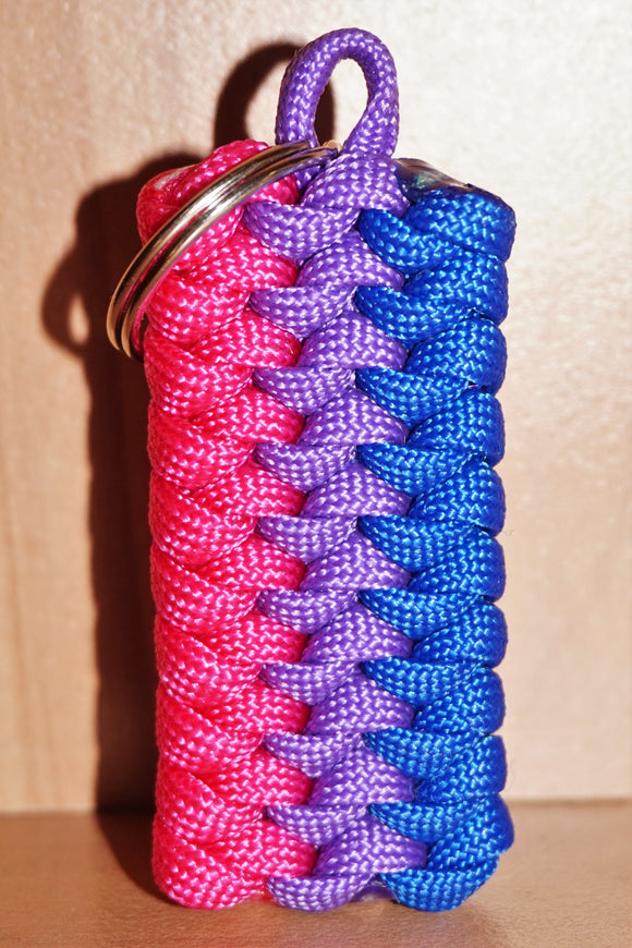 Bisexual pride keychain - snakeknot