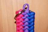 Bisexual pride keychain - snakeknot