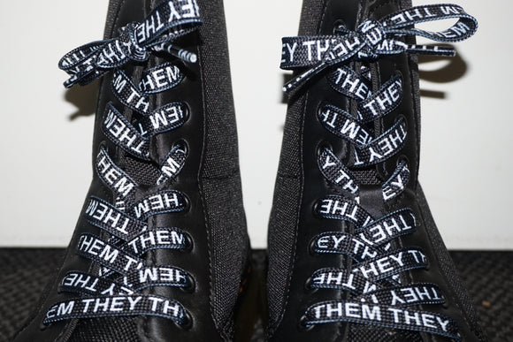 Pronoun shoelaces - THEY THEM