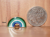 Vincian gay man pride rainbow-shaped small enamel pin