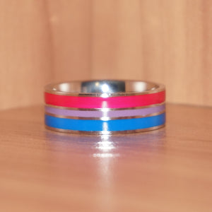 Bisexual pride ring