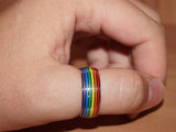 Rainbow pride ring