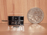 She/Her pronoun pin - small