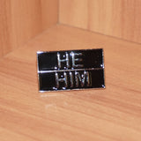 He/Him pronoun pin - small