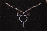 Trans pride necklace