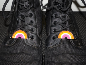 Lesbian pride shoe charms