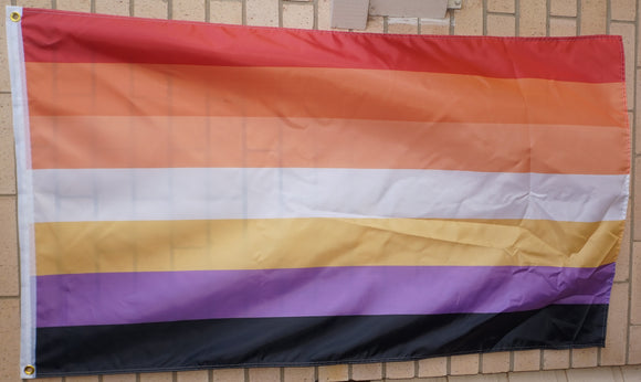 Nonbinary Lesbian v4 pride flag 3' X 5'